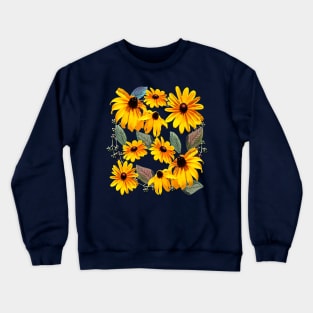 Black-eyed Susan Pattern Crewneck Sweatshirt